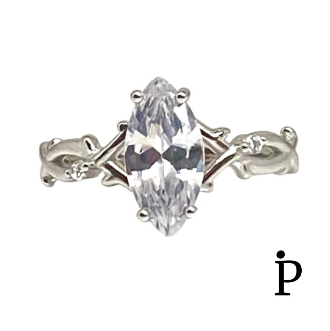 (ACP - 161).925 Plata Anilo Circonita Cubica Corte Marquesa - JoyeriaParis