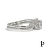 (ACP - 170).925 Plata Anillo Doble De Compromiso Corte Redondo. - JoyeriaParis