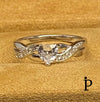 (ACP - 40) .925 Plata Anillo de Promesa con Nudo Infinito de Corazon - JoyeriaParis