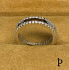 (ACP - 43) .925 Plata Anillo de la eternidad con CZ blancas - JoyeriaParis