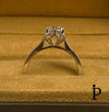 (ACP - 49) .925 Plata Anillo de Flor con CZ Transparente - JoyeriaParis