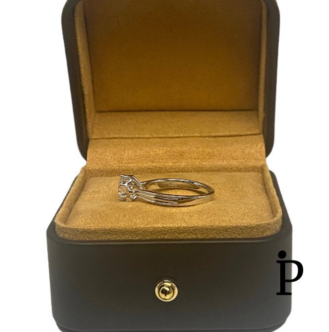 (ACP - 49) .925 Plata Anillo de Flor con CZ Transparente - JoyeriaParis