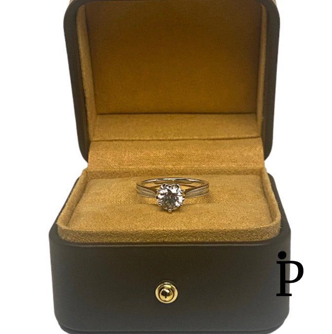 (ACP - 49) .925 Plata Anillo de Flor con CZ Transparente - JoyeriaParis