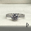 (ACP - 49) .925 Plata Anillo de Flor con CZ Transparente - JoyeriaParis