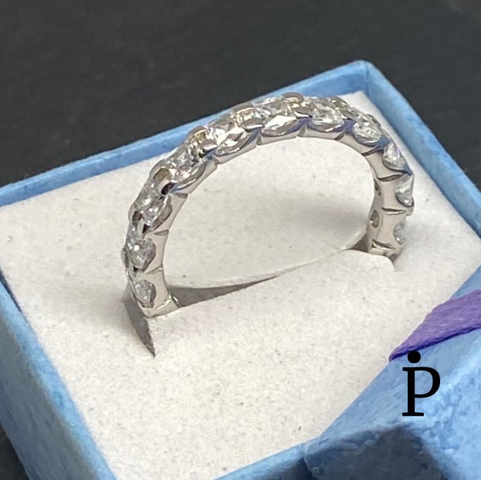 (ACP - 52) .925 Plata Anillo de Compromiso Con Circonias Estilo Churumbela. - JoyeriaParis