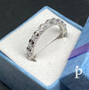 (ACP - 53) .925 Plata Anillo Churumbela con CZ color blanca - JoyeriaParis