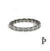 (ACP - 53) .925 Plata Anillo Churumbela con CZ color blanca - JoyeriaParis