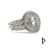 (ACP - 57) .925 Plata Anillo con Doble Halo Redondo CZ - JoyeriaParis