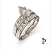 (ACP - 58) .925 Plata Anillos de Compromiso y Boda Solitario CZ - JoyeriaParis