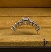 (ACP - 63) .925 Plata Anillo de Compromiso CZ Corte Princesa - JoyeriaParis