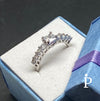 (ACP - 63 )Anillo De Plata De Ley de Compromiso CZ Corte Princesa - JoyeriaParis