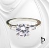 (ACP - 81) .925 Plata Anillo Compromiso Baguette CZ - JoyeriaParis