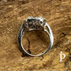 (ACP - 85) .925 Plata Anillo Compromiso & Bodas Halo - JoyeriaParis