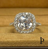 (ACP - 85) .925 Plata Anillo Compromiso & Bodas Halo - JoyeriaParis