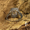 (ACP - 85) .925 Plata Anillo Compromiso & Bodas Halo - JoyeriaParis