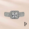 (ACP - 86) .925 Plata Anillo CZ Corte Princesa - JoyeriaParis