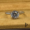 (ACP - 87) .925 Plata Anillo Compromiso CZ Transparente - JoyeriaParis