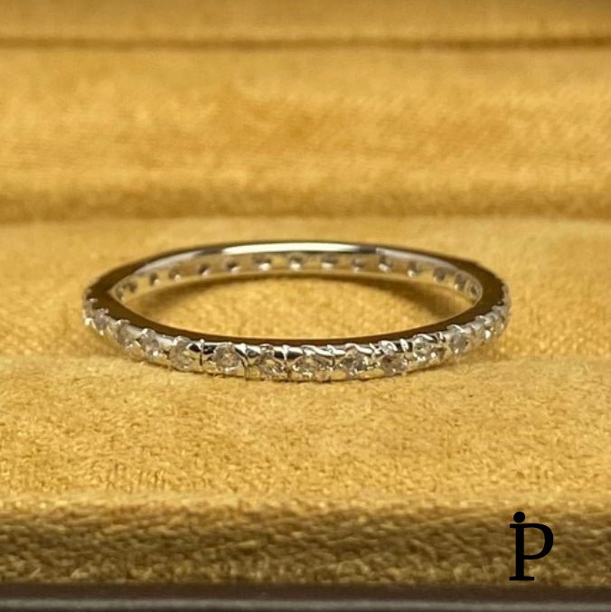 (ACP - 91) .925 Plata Set Anillos solitario de circonita cúbica - JoyeriaParis