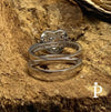 (ACP - 92) .925 Plata Set Anillos Boda CZ - JoyeriaParis