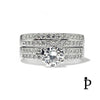 (ACP - 94) .925 Plata Conjunto Anillos Solitario de CZ - JoyeriaParis