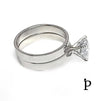 (ACP - 98) .925 Plata Conjunto Anillos CZ Rdonda & Lisa - JoyeriaParis