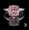 (AE - 02) .925 Plata Anillo Cojin Circonita Rosa - JoyeriaParis