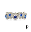 (AE - 100).925 Plata Anillo Lagrimas Azules Espinela CZ - JoyeriaParis