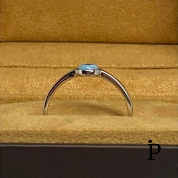 (AE - 121).925 Plata Anillo Ojo Turco Minimalista - JoyeriaParis