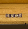 (AE - 122).925 Plata AnilloModerno Baguette Amatista & Blanca. - JoyeriaParis