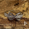 (AE - 52) .925 Plata Anillo con forma de Infinito. - JoyeriaParis