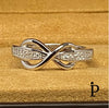 (AE - 52) .925 Plata Anillo con forma de Infinito. - JoyeriaParis