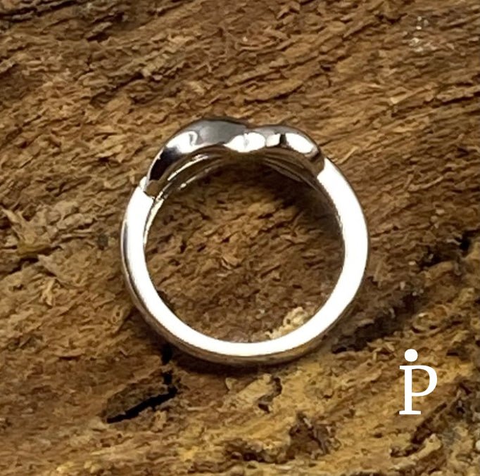 (AE - 52) .925 Plata Anillo con forma de Infinito. - JoyeriaParis