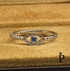 (AE - 53).925 Plata Circonita Cubica Azul Ojo Turco - JoyeriaParis