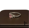 (AE - 74) .925 plata anillo con circonia color rosa con mariposas. - JoyeriaParis