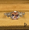 (AE - 74) .925 plata anillo con circonia color rosa con mariposas. - JoyeriaParis