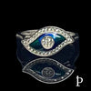 (AE - 94) .925 Plata Anillo Plata Esterlina Ojo Turco Multicolor - JoyeriaParis