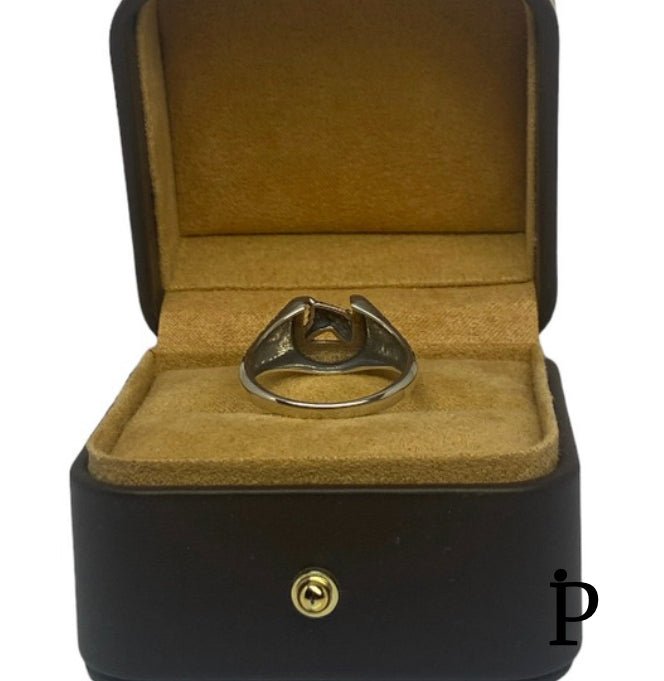 (ALP - 06) .925 Plata Anillo Caballo Unisex - JoyeriaParis