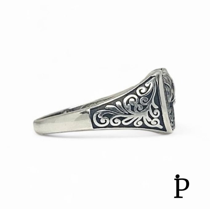 (ALP - 06) .925 Plata Anillo Caballo Unisex - JoyeriaParis