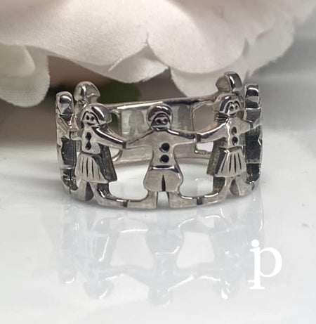 (ALP - 31) .925 Plata Anillo Niños - JoyeriaParis