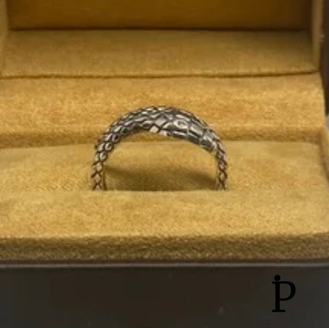 (ALP - 42) .925 Plata Anillo Víbora Enroscada - JoyeriaParis