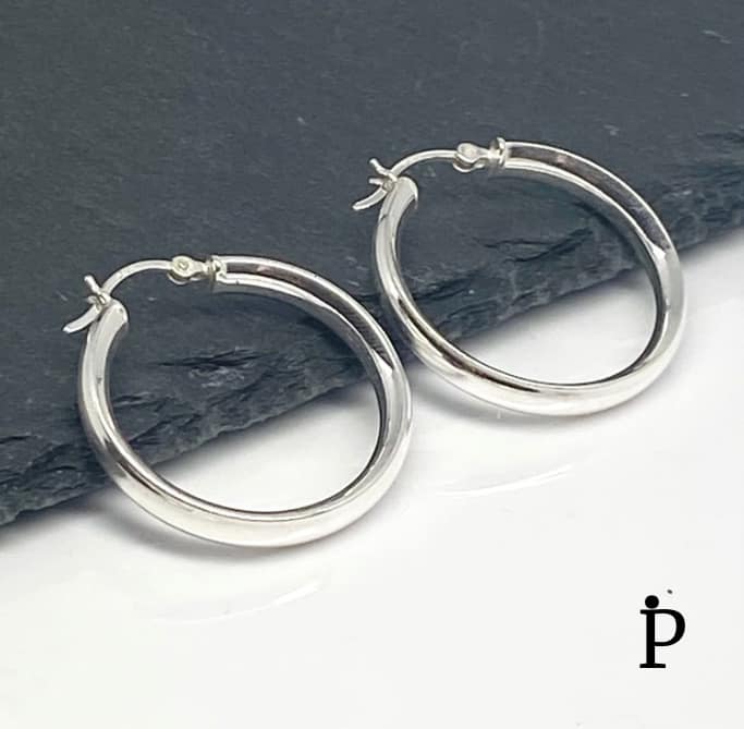 (ALP - 49) .925 Plata Aretes De Gancho - JoyeriaParis