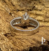 Anillo De Plata De Ley Circonita Cúbica Corte Marquesa - JoyeriaParis