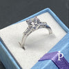 Anillo De Plata De Ley Compromiso Baguette CZ - JoyeriaParis