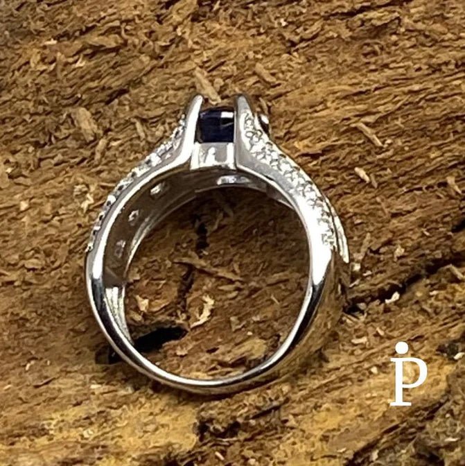 Anillo De Plata De Ley Compromiso Circonita Cúbica Estilo Vintage - JoyeriaParis