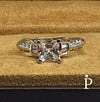 Anillo De Plata De Ley Corte Princesa CZ - JoyeriaParis