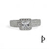 Anillo De Plata De Ley CZ Corte Princesa - JoyeriaParis