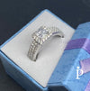 Anillo De Plata De Ley CZ Corte Princesa - JoyeriaParis