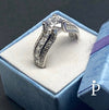 Anillo De Plata De Ley CZ Corte Redondo & Princesa - JoyeriaParis