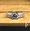 Anillo De Plata De Ley CZ Corte Redondo & Princesa - JoyeriaParis