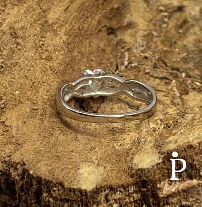 Anillo De Plata De Ley de Promesa con Nudo Infinito de Corazon - JoyeriaParis